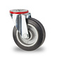 roulette pivotante, Ø 100 mm, bandage caoutchouc élastique, 160KG