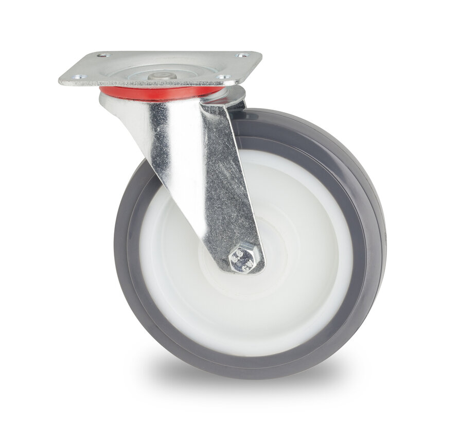 roulette pivotante, Ø 80 mm, polyuréthane injecté, 150KG