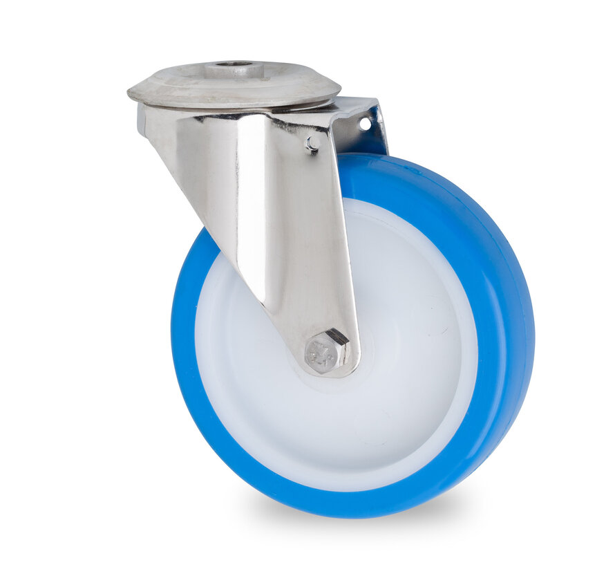 rueda giratoria, Ø 100 mm, poliuretano moldeado por inyección, 120KG