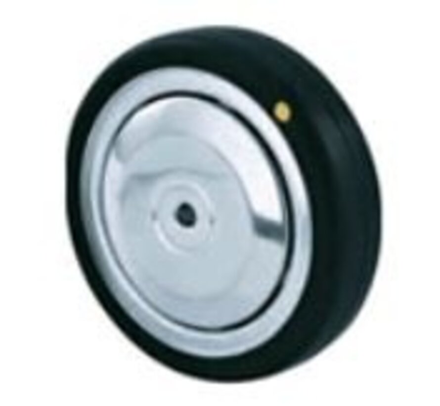 wheel, Ø 100mm, Anti-static rubber tyre, 80KG