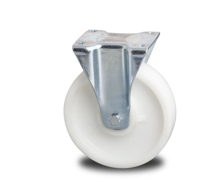 Roue fixe, Ø 125 mm, roue entièrement en polyamide (PA6), 600KG