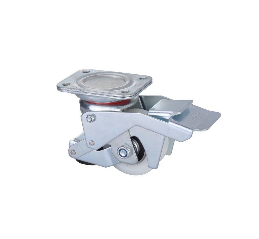 Stainless steel Leveling caster 80x40mm nylon wheel, load capacity 350KG