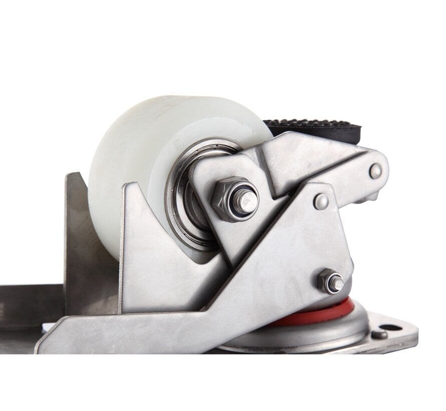 Stainless steel Leveling caster 80x40mm nylon wheel, load capacity 350KG