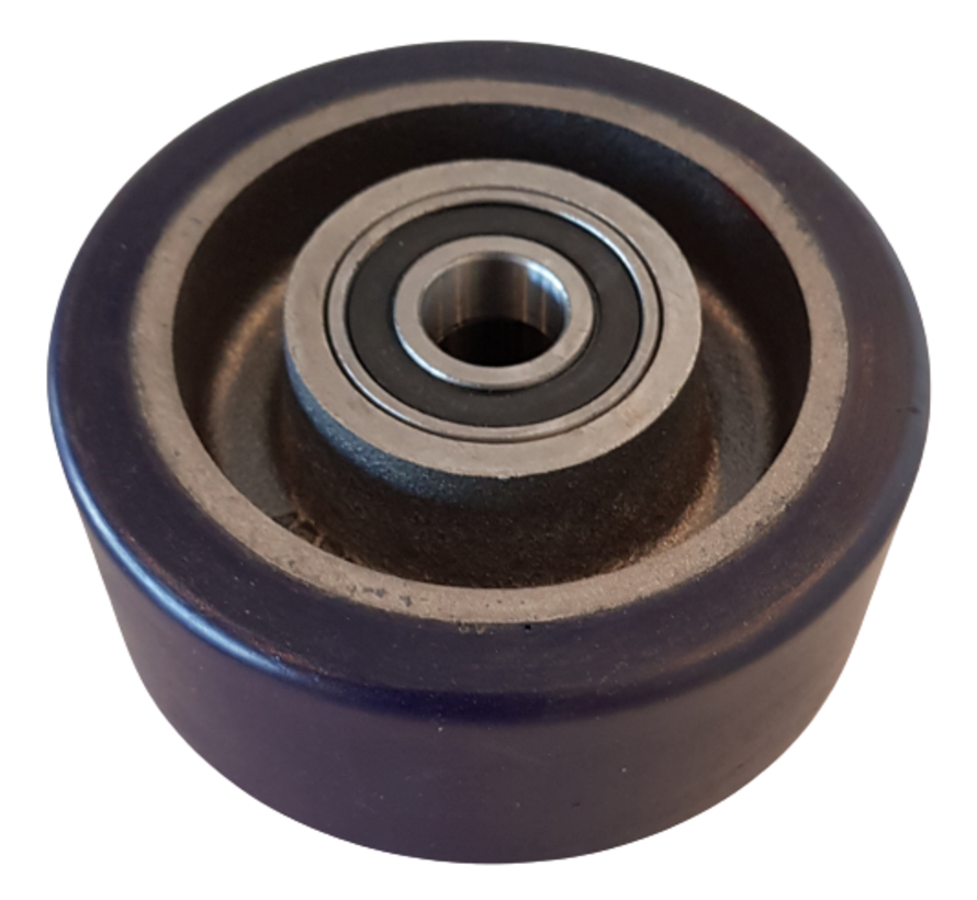 Rad, Ø 125mm, vulkanisierter Spezialreifen aus Polyurethan, 500KG