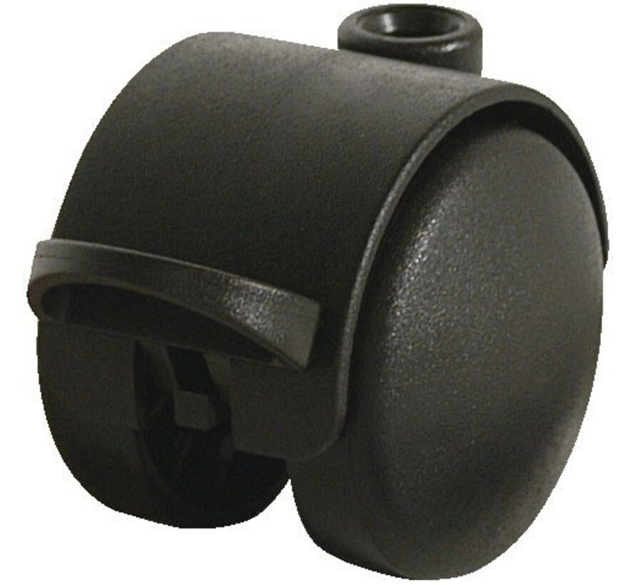 Rolo duplo com travão Ø50, pino roscado M8x15