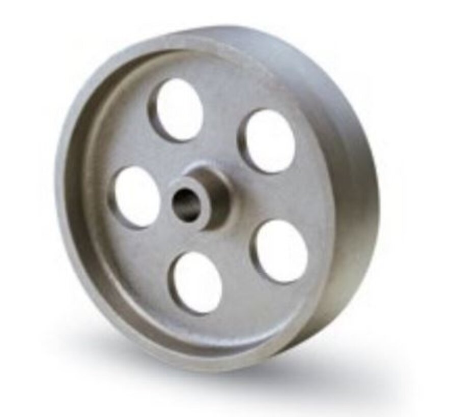 Cast Iron Wheel | Industrial Wheels - Ø80x30mm | Load capacity 200kg | Hub length 40mm | Hole 12mm