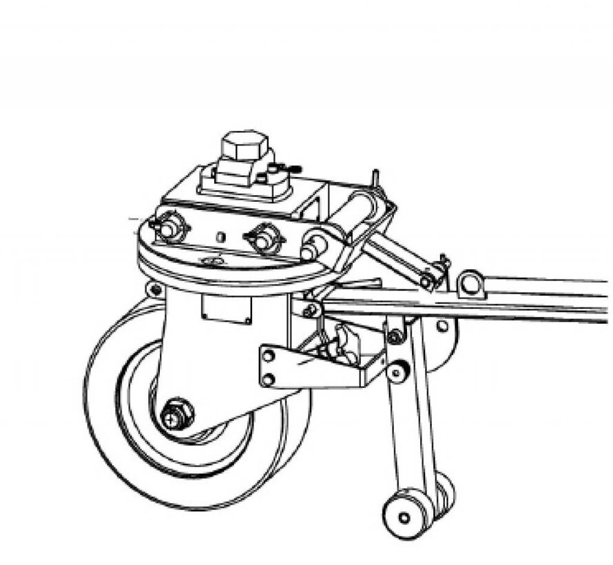 Set of 4 swivel corner towcastors for moving ISO freight containers 10.000 KG