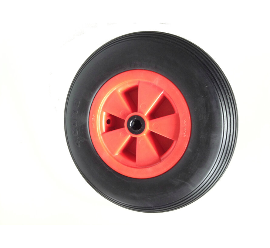 Pneumatic Wheel from pneumatic tyre block profile, roller bearing, Wheel-Ø 400mm, 250KG