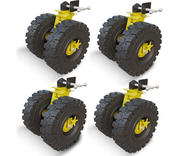 9.000 kg Tragfähigkeit Versandcontainerrollen mit Rädern für unwegsames Gelände