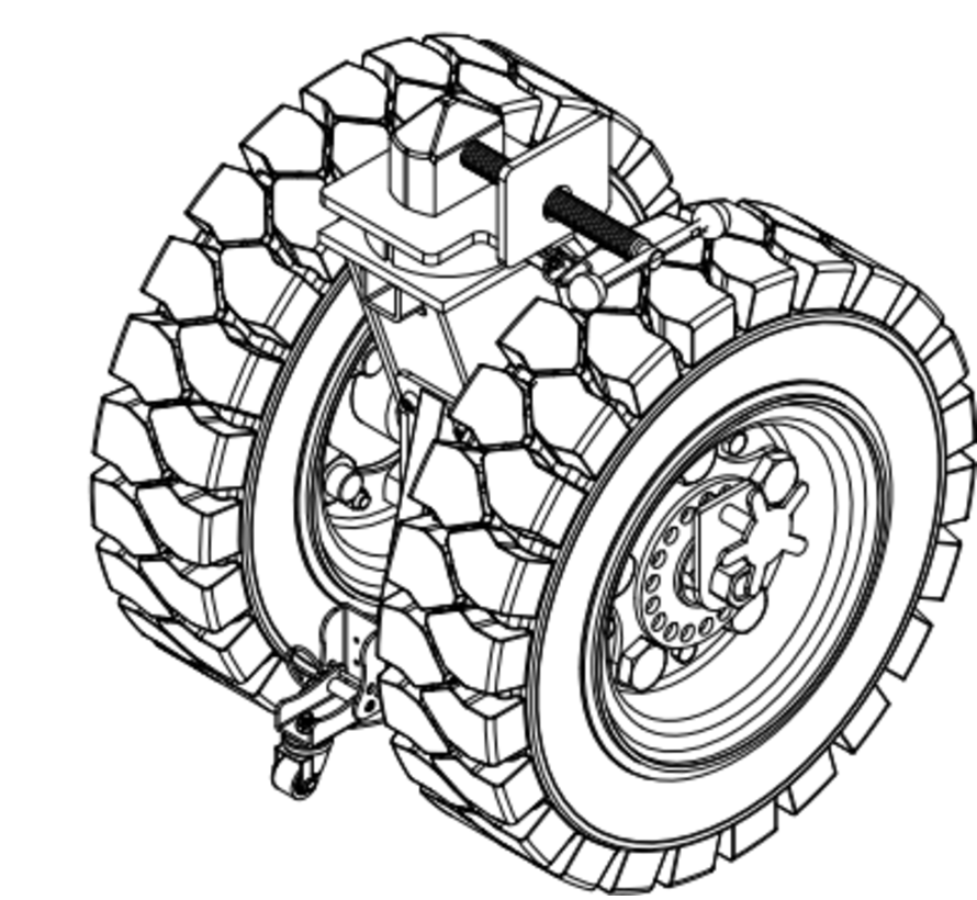 Roulettes pour conteneurs d'expédition avec roues en caoutchouc pour terrains accidentés et capacité de charge de 20 000 kg