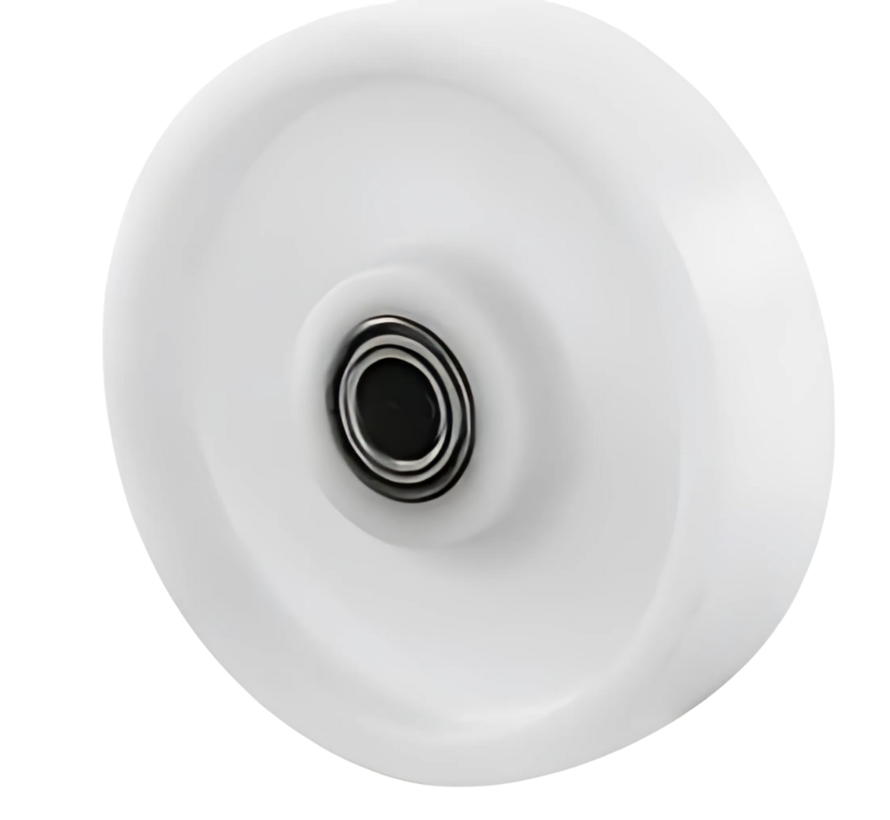 Schwerlast-Industrierad, Ø100x55mm Vollnylon (PA6) Polyamid, Präzisionskugellager, Achsloch Ø20mm, Nabenlänge 60mm – 600kg Tragkraft
