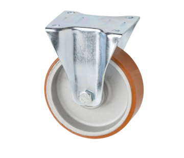 Rueda fija, Ø 125 mm, banda de rodadura de poliuretano vulcanizado, 200 kg