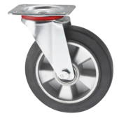 Rueda giratoria, Ø 160 mm, bandaje elástico, 300 kg