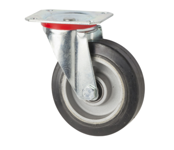 Swivel caster, Ø 125mm, elastic-tyre, 200KG