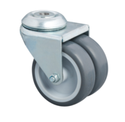 Swivel Castor Ø50x19mm Grey Rubber (TPR) – 80kg