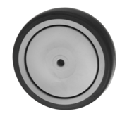 Koło instytucjonalne Ø125x32mm Szara guma termoplastyczna – 100 kg
