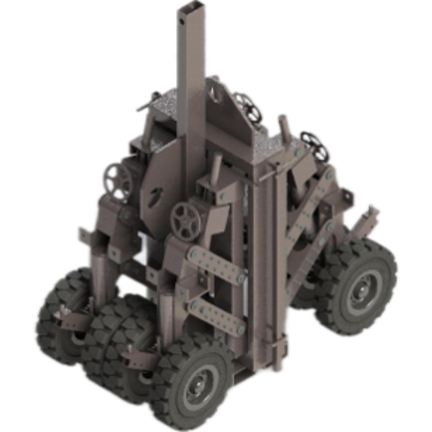 I set di ruote per carichi pesanti con martinetti di sollevamento manuali sono la soluzione ideale per il sollevamento e lo spostamento di container intermodulari ISO