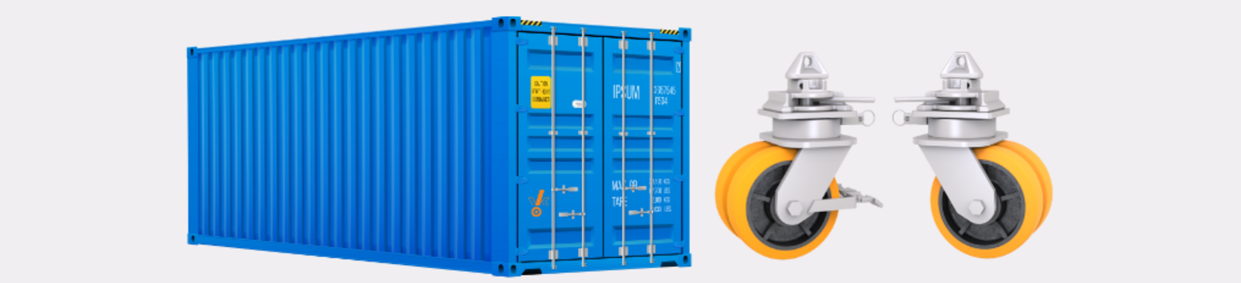 Shipping Container Castors with Twist-Lock – Heavy-Duty Container Mobility Solutions
