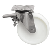 Swivel caster with brake, Ø 125mm, Polyamide wheel, 450KG