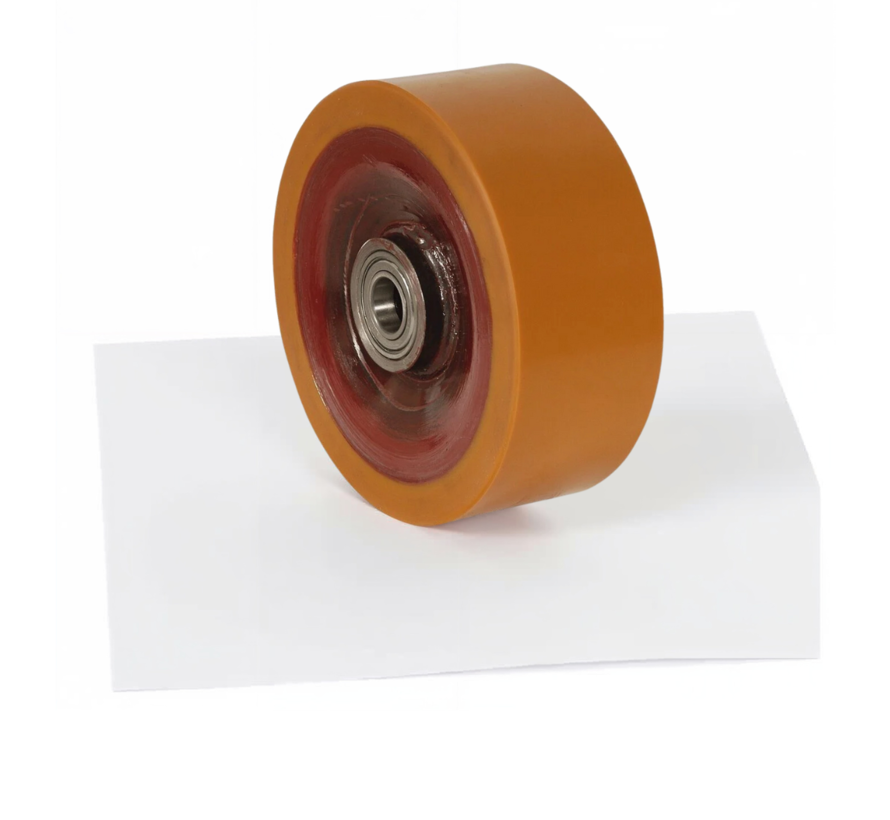 Roue robuste en polyuréthane vulcanisé, roulement à billes de précision, diamètre de roue 250 mm, 1 500 kg