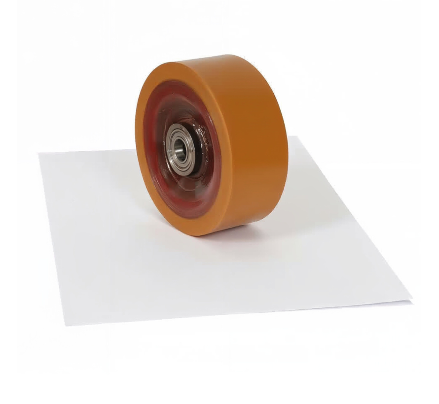Heavy duty Wheel from Vulcanized Polyurethane tread, precision ball bearing, Wheel-Ø 250mm, 1500KG