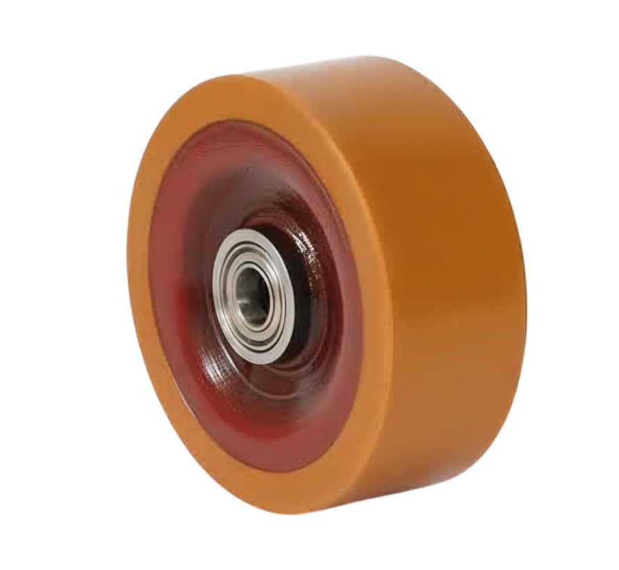 Heavy duty Wheel from Vulcanized Polyurethane tread, precision ball bearing, Wheel-Ø 250mm, 2500KG