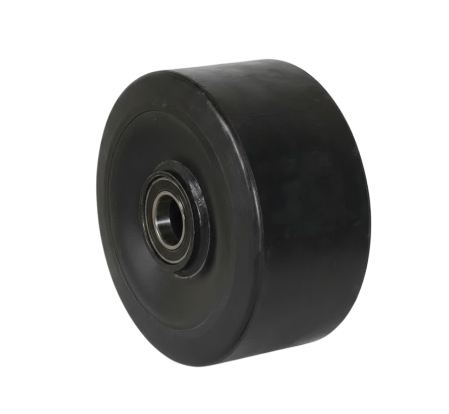 Kraftigt hjul av vulkaniserade elastiska gummidäck, precisionskullager, hjul-Ø 250 mm, 1350 kg