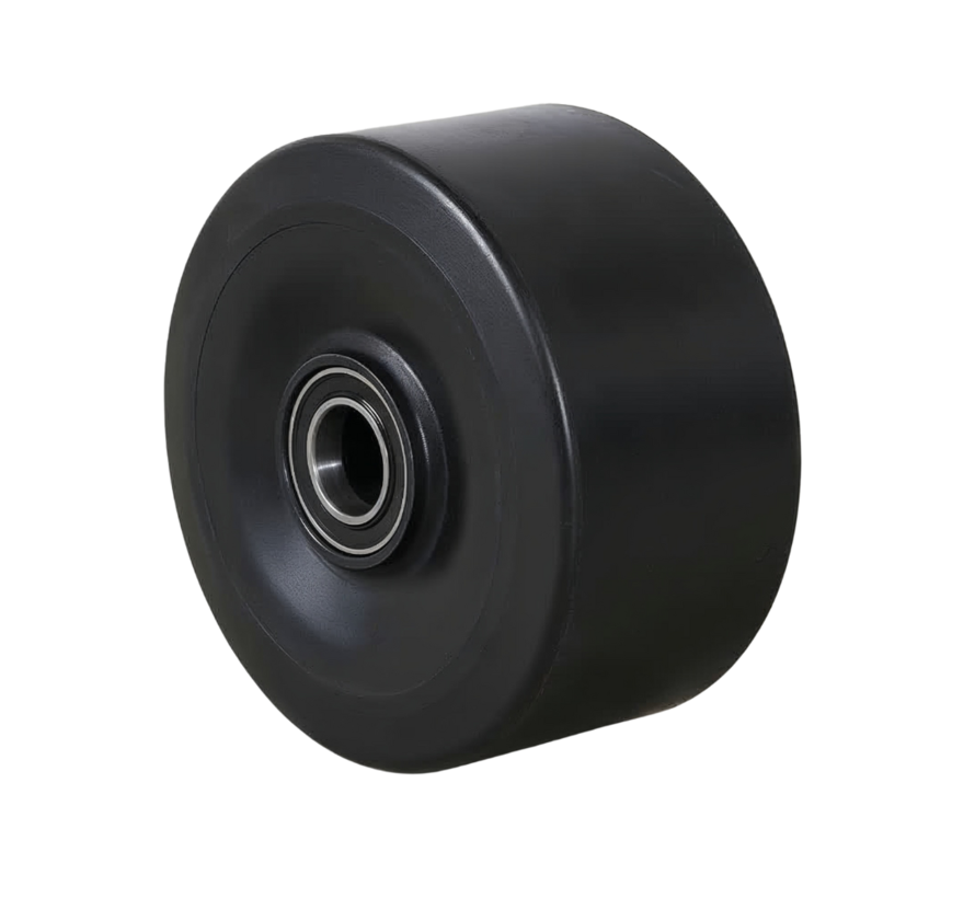 Heavy duty Wheel from Vulcanized elastic rubber tires, precision ball bearing, Wheel-Ø 200mm, 1200KG