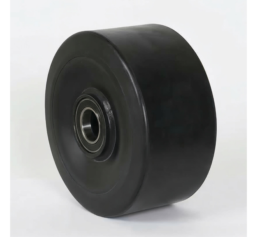 Heavy duty Wheel from Vulcanized elastic rubber tires, precision ball bearing, Wheel-Ø 350mm, 1150KG
