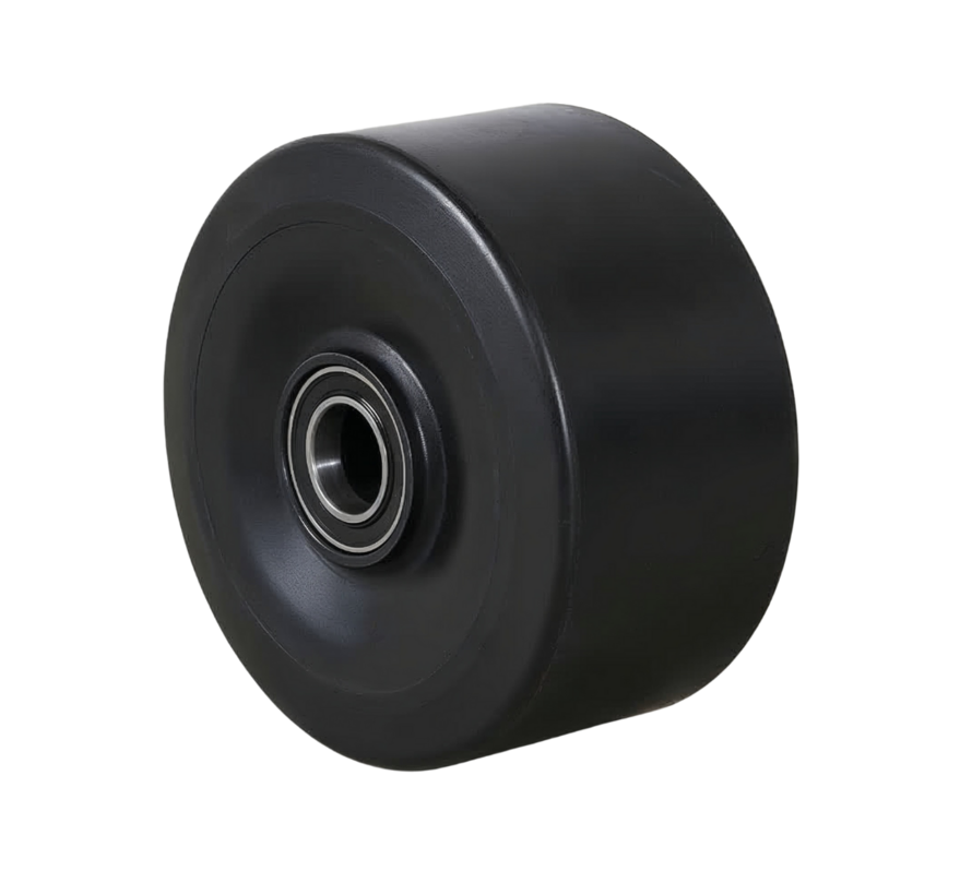 Roda de alta resistência feita de pneus de borracha elástica vulcanizada, rolamento de esferas de precisão, Ø da roda 400 mm, 1800 kg