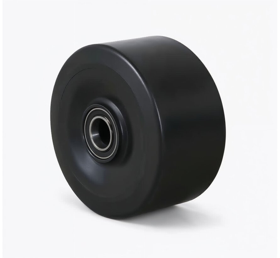 Kraftigt hjul av vulkaniserade elastiska gummidäck, precisionskullager, hjul-Ø 300 mm, 2500 kg