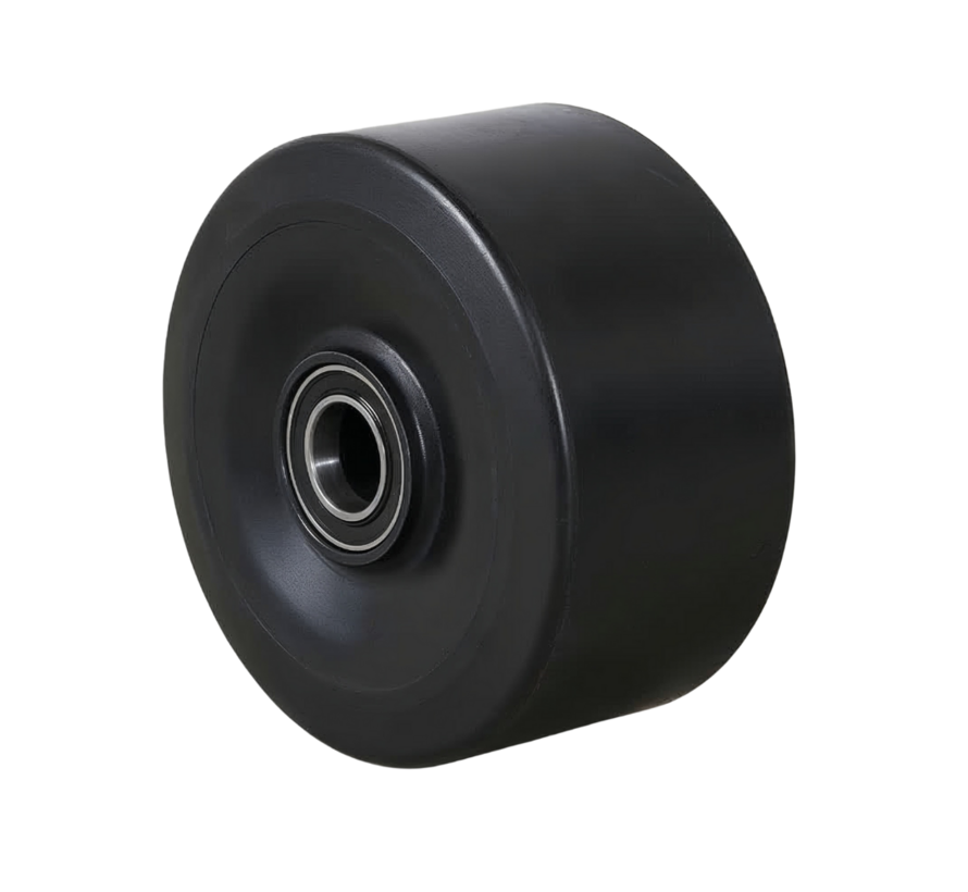 Kraftigt hjul av vulkaniserade elastiska gummidäck, precisionskullager, hjul-Ø 250 mm, 1350 kg