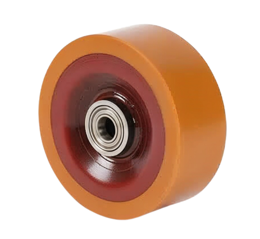 Heavy duty Wheel from Vulcanized Polyurethane tread, precision ball bearing, Wheel-Ø 200mm, 2000KG