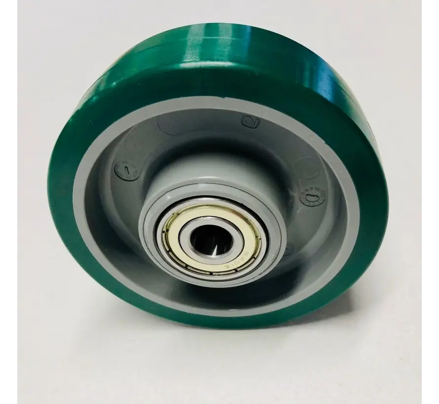 Rueda industrial de poliuretano inyectado, rodamiento de bolas de precisión, rueda Ø 200 mm, 500 kg