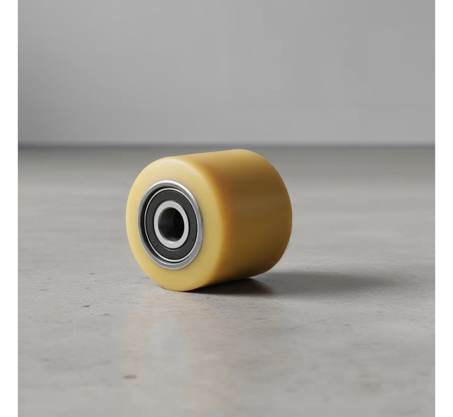 Roue de transpalette en polyuréthane vulcanisé, roulement à billes de précision, diamètre de roue 85 mm, charge 850 kg