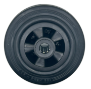 Roue, Ø 200 mm, caoutchouc, noire, 230 kg