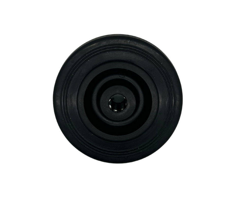 Industrial Wheel from rubber, black, roller bearing, Wheel-Ø 100mm, 80KG