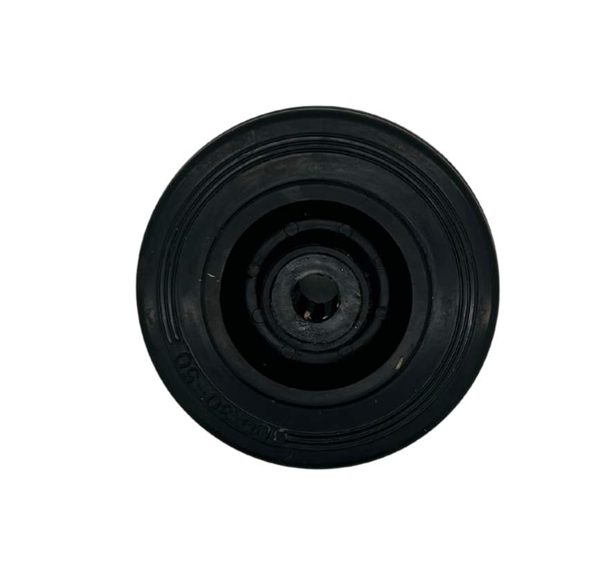 Koło przemysłowe gumowe, czarne, łożysko rolkowe, Ø koła 100mm, 80KG