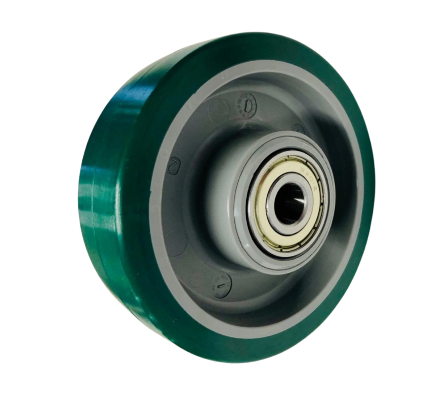 Industrial Wheel from Injected polyurethane, precision ball bearing, Wheel-Ø 160mm, 400KG