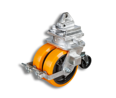 4 ruedas giratorias para contenedores, Ø250x76 con freno - Capacidad de carga 12.000-16.000 kg
