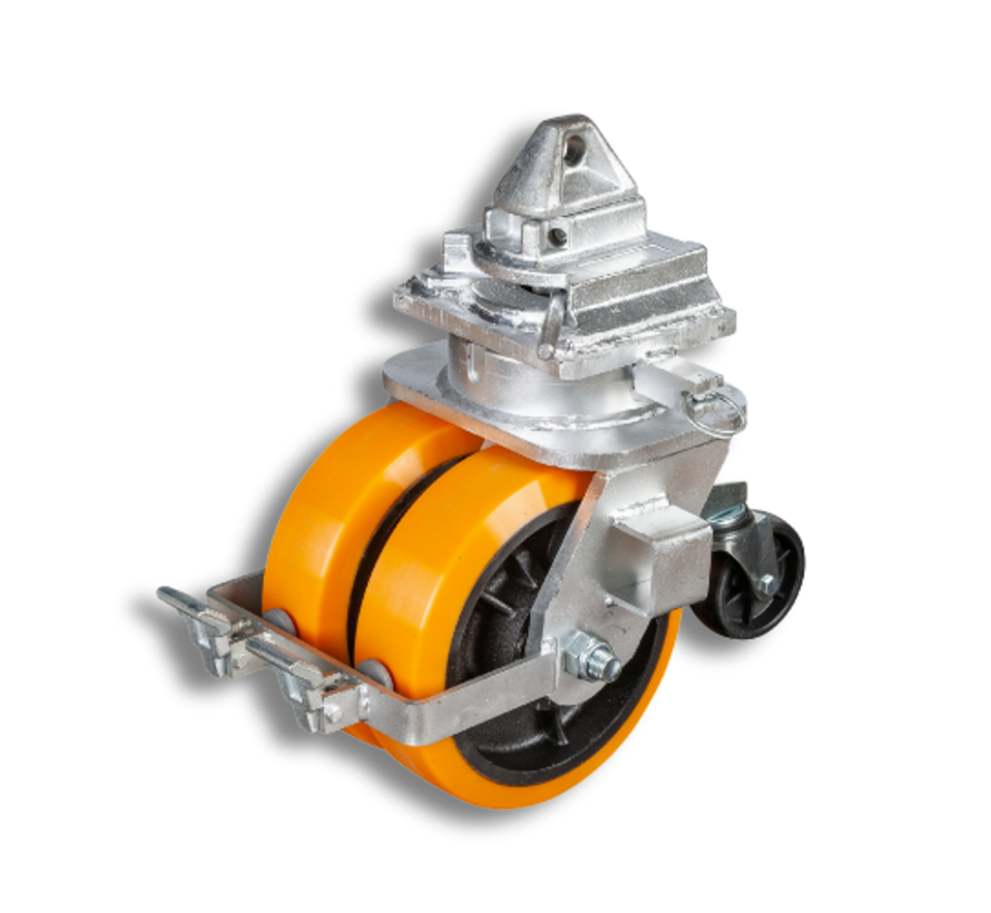 4 ruedas giratorias para contenedores, Ø250x76 con freno - Capacidad de carga 12.000-16.000 kg