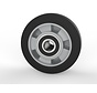 Industrial Wheel from elastic-tyre, precision ball bearing, Wheel-Ø 125mm, 250KG