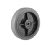 ruota, Ø 160, pneumatico grigio in gomma termoplastica antitraccia, 200KG