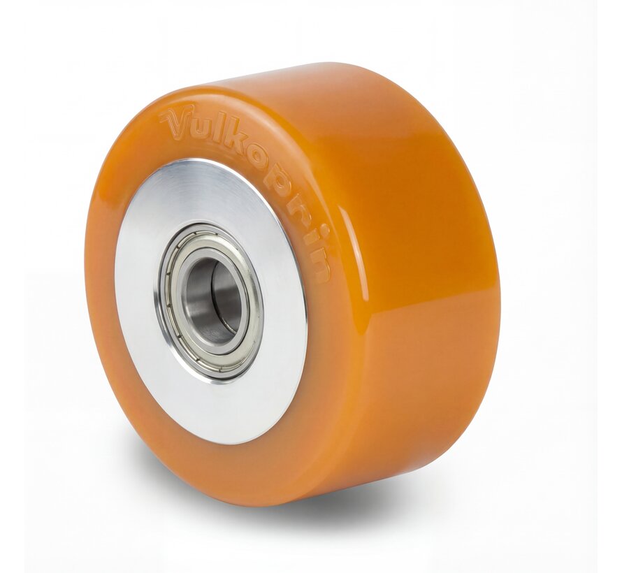 rodas de alta carga rodas e rodízios vulkollan® superfície de rodagem  núcleo da roda de aço fundido, rolamento rígido de esferas, Roda-Ø 150mm, DraagvermogenKG