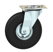 Roulette pivotante, Ø 260mm, profil bloc pneumatique, 150KG