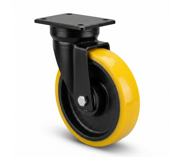 Swivel caster, Ø 125mm, Vulcanized Polyurethane tread, 300KG