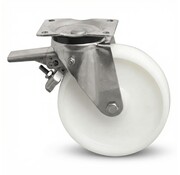 Swivel caster with brake, Ø 200mm, Polyamide wheel, 500KG
