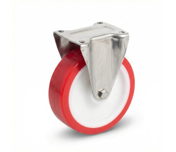 Bockrolle, Ø 125mm, gespritztem Polyurethan, 300KG