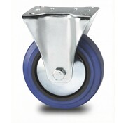 Ruota fissa, Ø 100mm, gomma elastica, 150KG