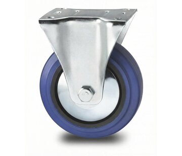 Rueda fija, Ø 125 mm, neumático elástico, 150 kg